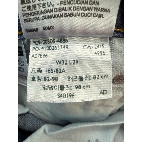 Levi’s 505 Mens Straight Leg Denim Jeans Medium Wash Distressed W38 L30 Mid Rise - Picture 4 of 13